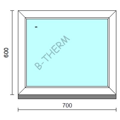 Kép 1/2 - Fix ablak.   70x 60 cm (Rendelhető méretek: szélesség 65-74 cm, magasság 55-64 cm.)  New Balance 85 profilból