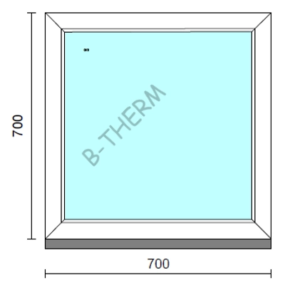 Kép 1/2 - Fix ablak.   70x 70 cm (Rendelhető méretek: szélesség 65-74 cm, magasság 65-74 cm.)  New Balance 85 profilból