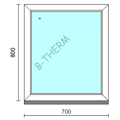 Kép 1/2 - Fix ablak.   70x 80 cm (Rendelhető méretek: szélesség 65-74 cm, magasság 75-84 cm.)  New Balance 85 profilból