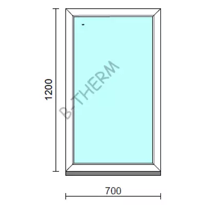 Kép 1/2 - Fix ablak.   70x120 cm (Rendelhető méretek: szélesség 65-74 cm, magasság 115-124 cm.)  New Balance 85 profilból