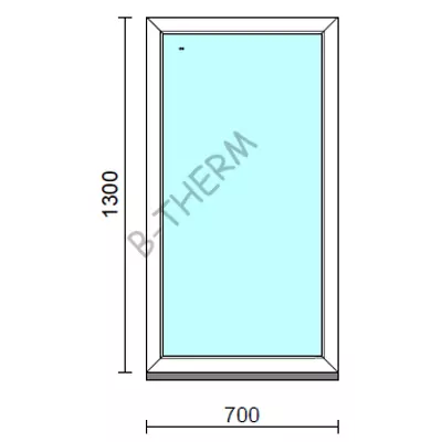 Kép 1/2 - Fix ablak.   70x130 cm (Rendelhető méretek: szélesség 65-74 cm, magasság 125-134 cm.) Deluxe A85 profilból