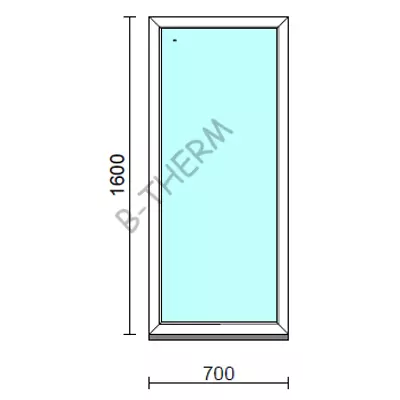 Kép 1/2 - Fix ablak.   70x160 cm (Rendelhető méretek: szélesség 65-74 cm, magasság 155-164 cm.)  New Balance 85 profilból