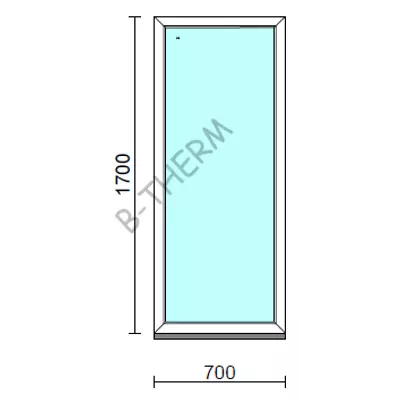 Kép 1/2 - Fix ablak.   70x170 cm (Rendelhető méretek: szélesség 65-74 cm, magasság 165-174 cm.)  New Balance 85 profilból
