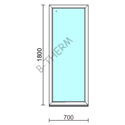 Kép 1/2 - Fix ablak.   70x180 cm (Rendelhető méretek: szélesség 65-74 cm, magasság 175-184 cm.)  New Balance 85 profilból