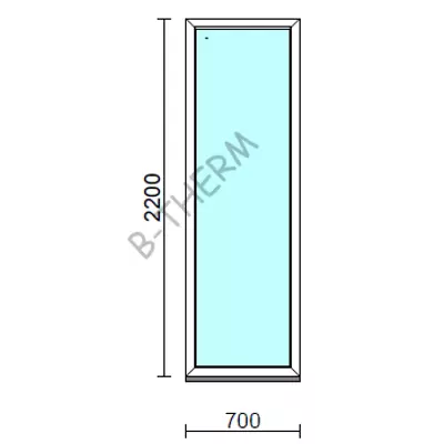 Kép 1/2 - Fix ablak.   70x220 cm (Rendelhető méretek: szélesség 65-74 cm, magasság 215-224 cm.)  New Balance 85 profilból