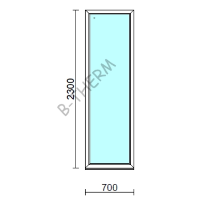 Kép 1/2 - Fix ablak.   70x230 cm (Rendelhető méretek: szélesség 65-74 cm, magasság 225-234 cm.)  New Balance 85 profilból