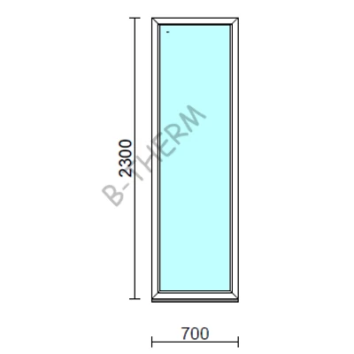 Kép 1/2 - Fix ablak   70x230 cm Deluxe A85 profilból