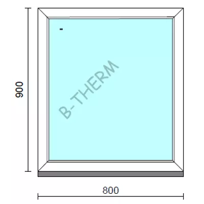 Kép 1/2 - Fix ablak.   80x 90 cm (Rendelhető méretek: szélesség 75-84 cm, magasság 85-94 cm.)  New Balance 85 profilból