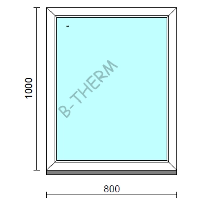 Kép 1/2 - Fix ablak.   80x100 cm (Rendelhető méretek: szélesség 75-84 cm, magasság 95-104 cm.)  New Balance 85 profilból
