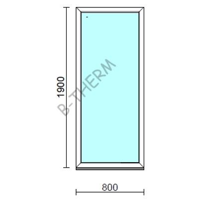 Kép 1/2 - Fix ablak.   80x190 cm (Rendelhető méretek: szélesség 75-84 cm, magasság 185-194 cm.)  New Balance 85 profilból