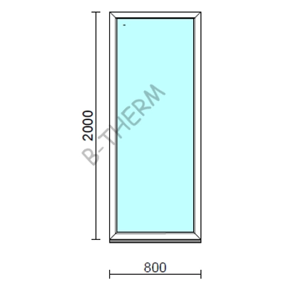 Kép 1/2 - Fix ablak.   80x200 cm (Rendelhető méretek: szélesség 75-84 cm, magasság 195-204 cm.)  New Balance 85 profilból