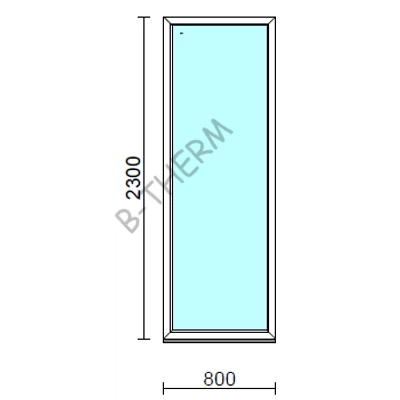 Kép 1/2 - Fix ablak   80x230 cm Deluxe A85 profilból