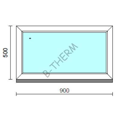Fix ablak.   90x 50 cm (Rendelhető méretek: szélesség 85-94 cm, magasság 50-54 cm.) Deluxe A85 profilból