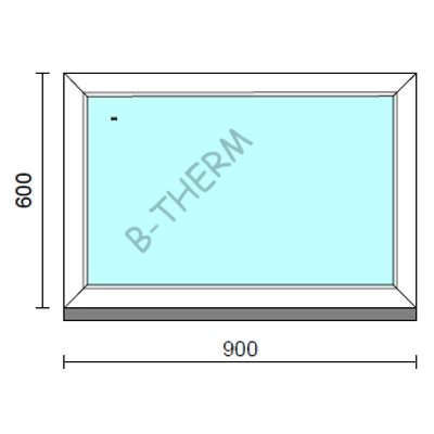 Kép 1/2 - Fix ablak.   90x 60 cm (Rendelhető méretek: szélesség 85-94 cm, magasság 55-64 cm.)  New Balance 85 profilból