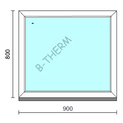 Kép 1/2 - Fix ablak.   90x 80 cm (Rendelhető méretek: szélesség 85-94 cm, magasság 75-84 cm.) Deluxe A85 profilból