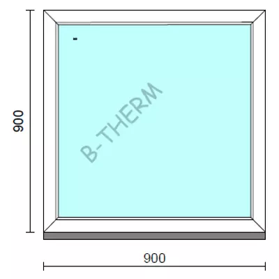 Kép 1/2 - Fix ablak.   90x 90 cm (Rendelhető méretek: szélesség 85-94 cm, magasság 85-94 cm.)  New Balance 85 profilból