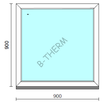 Fix ablak.   90x 90 cm (Rendelhető méretek: szélesség 85-94 cm, magasság 85-94 cm.) Deluxe A85 profilból