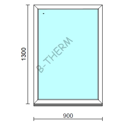 Kép 1/2 - Fix ablak   90x130 cm Deluxe A85 profilból