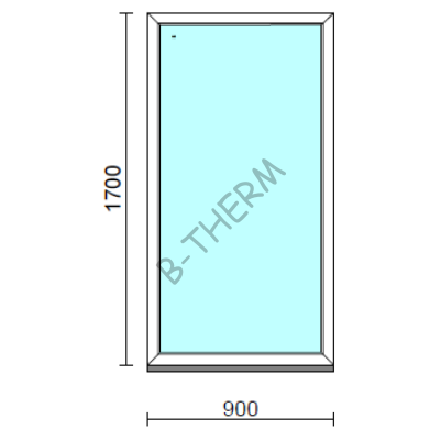 Fix ablak.   90x170 cm (Rendelhető méretek: szélesség 85-94 cm, magasság 165-174 cm.)  New Balance 85 profilból