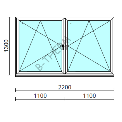 TO Bny-Bny ablak.  220x130 cm (Rendelhető méretek: szélesség 215-224 cm, magasság 125-134 cm.) Deluxe A85 profilból
