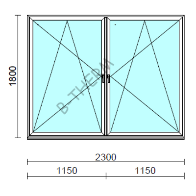 TO Bny-Bny ablak.  230x180 cm (Rendelhető méretek: szélesség 225-234 cm, magasság 175-180 cm.)  New Balance 85 profilból