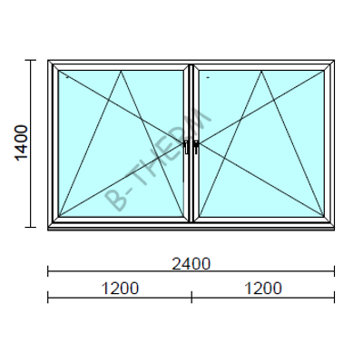 TO Bny-Bny ablak.  240x140 cm (Rendelhető méretek: szélesség 235-240 cm, magasság 135-144 cm.) Deluxe A85 profilból