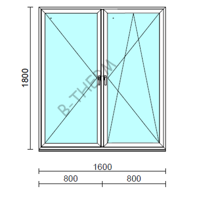 TO Ny-Bny ablak.  160x180 cm (Rendelhető méretek: szélesség 155-164 cm, magasság 175-184 cm.)  New Balance 85 profilból