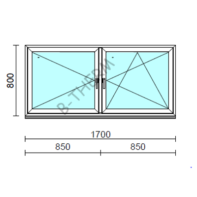TO Ny-Bny ablak.  170x 80 cm (Rendelhető méretek: szélesség 165-174 cm, magasság 80-84 cm.)  New Balance 85 profilból