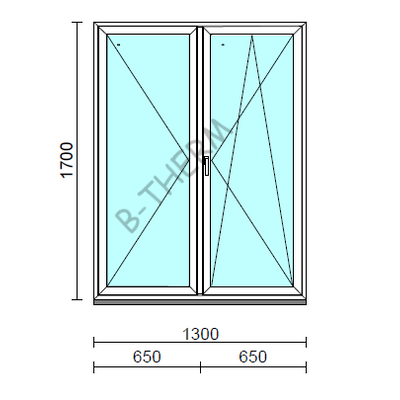VSZ Ny-Bny ablak.  130x170 cm (Rendelhető méretek: szélesség 125-134 cm, magasság 165-174 cm.) Deluxe A85 profilból
