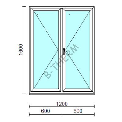 VSZ Ny-Ny ablak.  120x160 cm (Rendelhető méretek: szélesség 120-124 cm, magasság 155-164 cm.) Deluxe A85 profilból