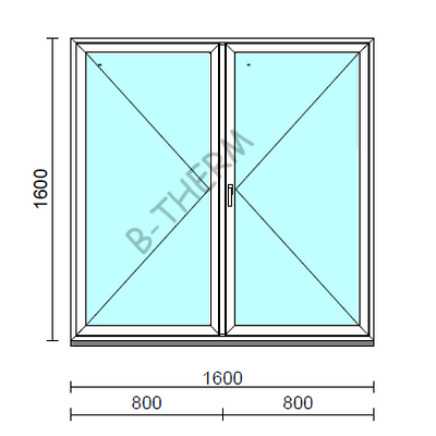 VSZ Ny-Ny ablak.  160x160 cm (Rendelhető méretek: szélesség 155-164 cm, magasság 155-164 cm.) Deluxe A85 profilból
