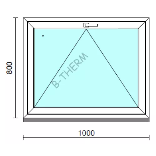 Bukó ablak.  100x 80 cm (Rendelhető méretek: szélesség 95-104 cm, magasság 75- 84 cm.)   Green 76 profilból