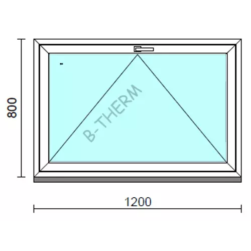 Bukó ablak.  120x 80 cm (Rendelhető méretek: szélesség 115-124 cm, magasság 75- 84 cm.) Deluxe A85 profilból