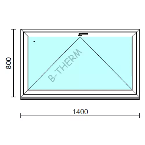 Bukó ablak.  140x 80 cm (Rendelhető méretek: szélesség 135-144 cm, magasság 75- 84 cm.)  New Balance 85 profilból