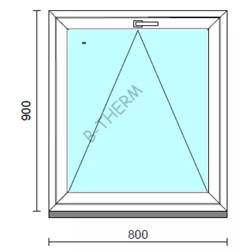 Bukó ablak.   80x 90 cm (Rendelhető méretek: szélesség 75- 84 cm, magasság 85- 90 cm.)   Green 76 profilból