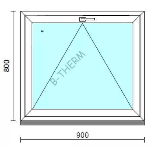 Bukó ablak.   90x 80 cm (Rendelhető méretek: szélesség 85- 94 cm, magasság 75- 84 cm.) Deluxe A85 profilból