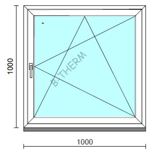 Bukó-nyíló ablak  100x100 cm  New Balance 85 profilból