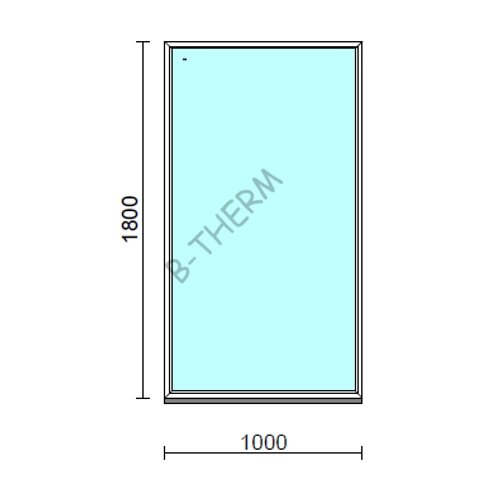 Fix ablak.  100x180 cm (Rendelhető méretek: szélesség 95-104 cm, magasság 175-184 cm.)  New Balance 85 profilból