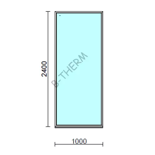 Fix ablak.  100x240 cm (Rendelhető méretek: szélesség 95-104 cm, magasság 235-240 cm.)  New Balance 85 profilból