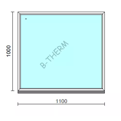 Fix ablak.  110x100 cm (Rendelhető méretek: szélesség 105-114 cm, magasság 95-104 cm.)   Green 76 profilból