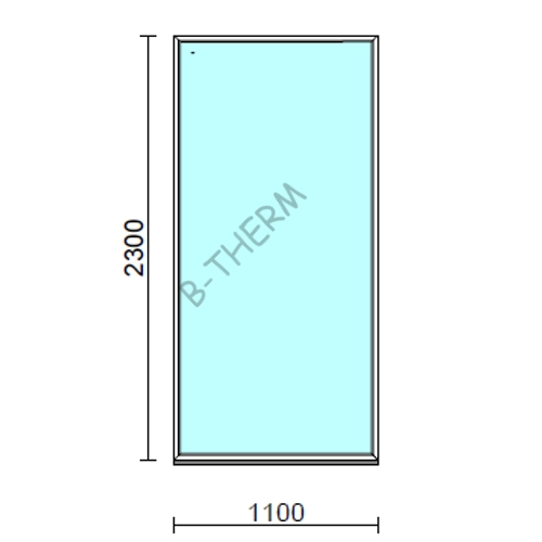 Fix ablak.  110x230 cm (Rendelhető méretek: szélesség 105-114 cm, magasság 225-234 cm.)  New Balance 85 profilból