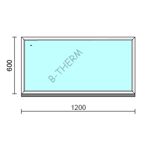 Fix ablak.  120x 60 cm (Rendelhető méretek: szélesség 115-124 cm, magasság 55-64 cm.)  New Balance 85 profilból