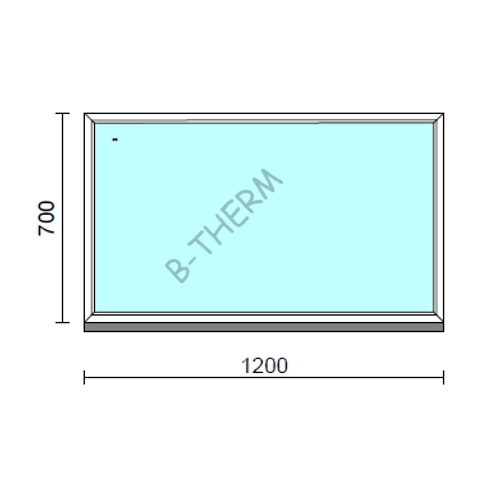 Fix ablak.  120x 70 cm (Rendelhető méretek: szélesség 115-124 cm, magasság 65-74 cm.)  New Balance 85 profilból