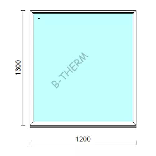Fix ablak.  120x130 cm (Rendelhető méretek: szélesség 115-124 cm, magasság 125-134 cm.) Deluxe A85 profilból