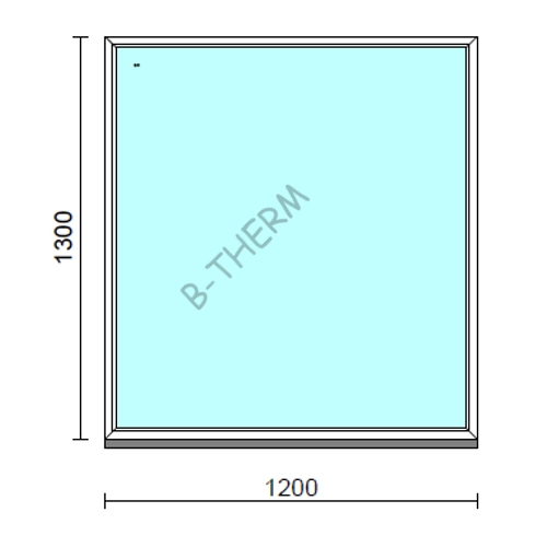 Fix ablak.  120x130 cm (Rendelhető méretek: szélesség 115-124 cm, magasság 125-134 cm.)   Green 76 profilból