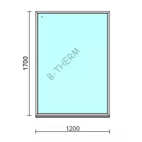 Fix ablak.  120x170 cm (Rendelhető méretek: szélesség 115-124 cm, magasság 165-174 cm.)  New Balance 85 profilból