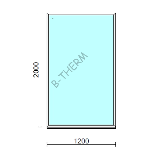 Fix ablak.  120x200 cm (Rendelhető méretek: szélesség 115-124 cm, magasság 195-204 cm.)  New Balance 85 profilból