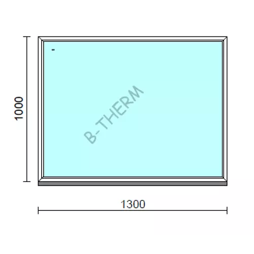Fix ablak.  130x100 cm (Rendelhető méretek: szélesség 125-134 cm, magasság 95-104 cm.) Deluxe A85 profilból