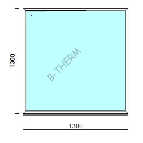 Fix ablak.  130x130 cm (Rendelhető méretek: szélesség 125-134 cm, magasság 125-134 cm.)  New Balance 85 profilból