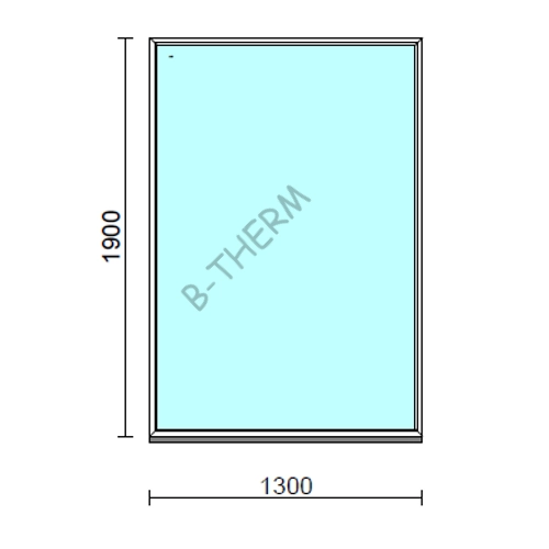 Fix ablak.  130x190 cm (Rendelhető méretek: szélesség 125-134 cm, magasság 185-194 cm.)   Green 76 profilból